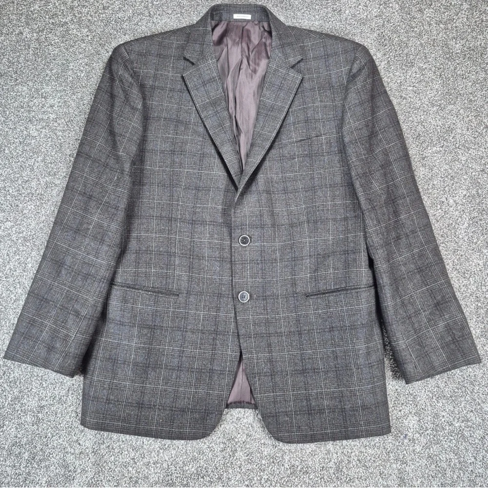 Joseph Abboud Heritage Blazer Mens 44R Plaid‎ Reda Super 110s Wool Sport Coat